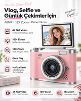 4K UHD Retro Dijital Kamera